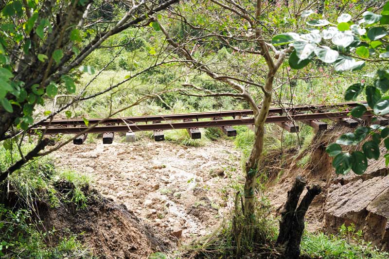 宙に浮いたいすみ鉄道の線路