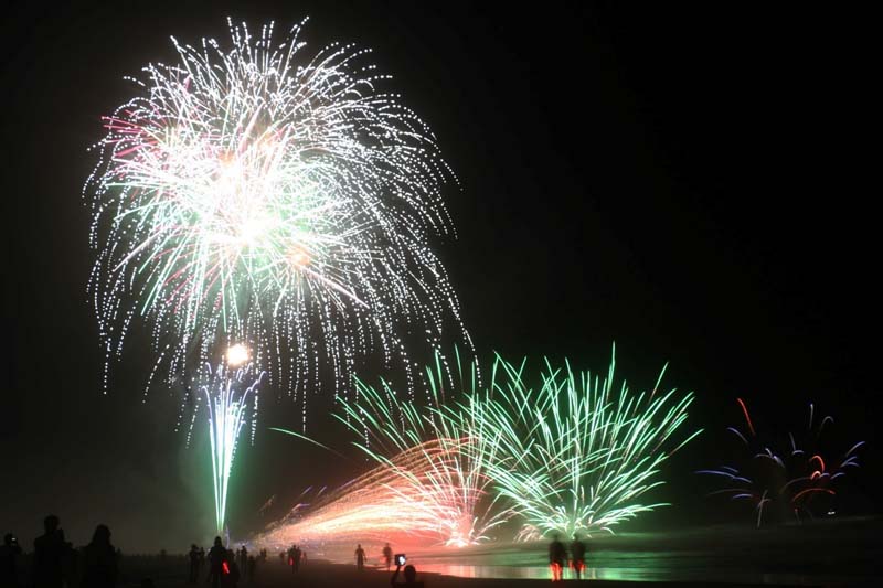 2018年の花火大会の様子=大網白里市