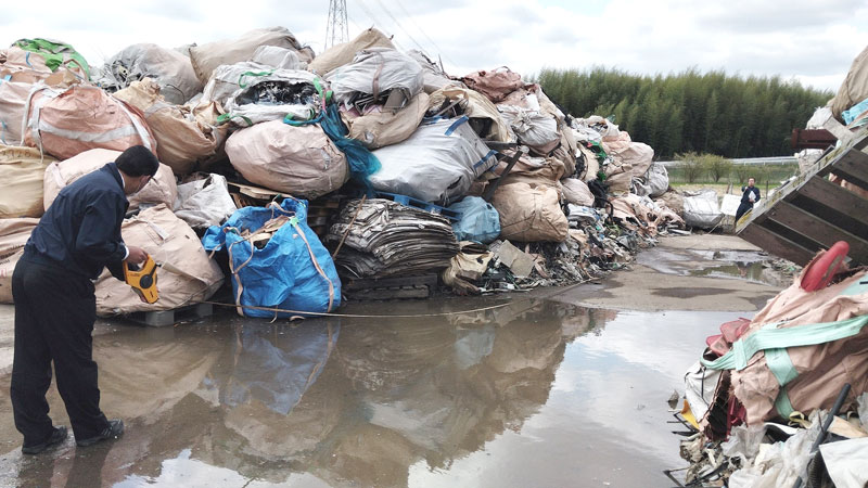 保管基準を超過していたヤード＝４月１１日（千葉市提供）