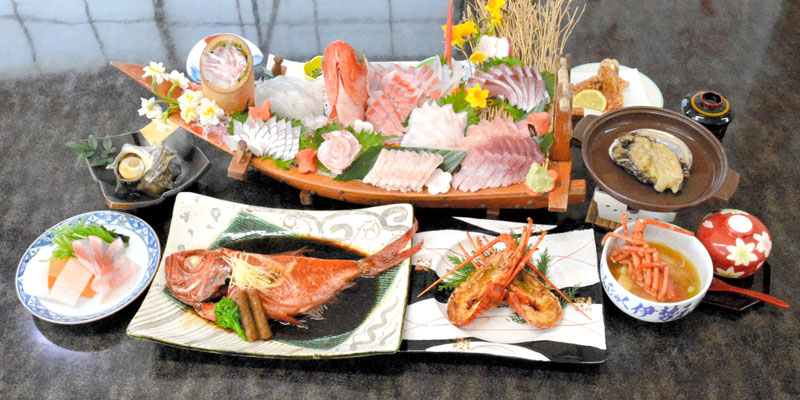キンメダイを使ったおもてなし料理の数々